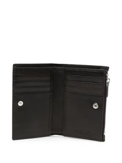 Orciani Logo-plaque Bifold Wallet In Black