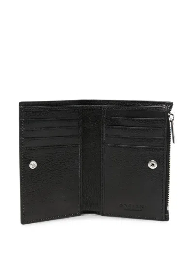 Orciani Logo-plaque Bifold Wallet In Black