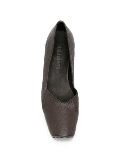 Uma Wang Crinkled-effect Square-toe Pumps In Multi