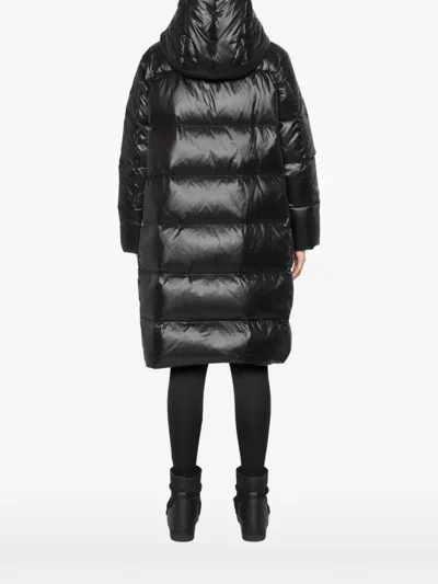 Peuterey Tailored Black Coat With Structured Design In Black