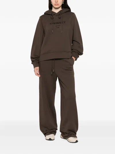 Twinset Logo-print Drawstring Tracksuit In Blue