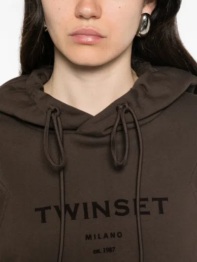 Twinset Logo-print Drawstring Tracksuit In Blue