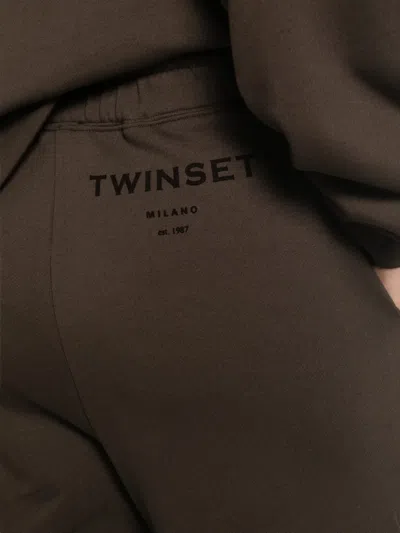 Twinset Logo-print Drawstring Tracksuit In Blue