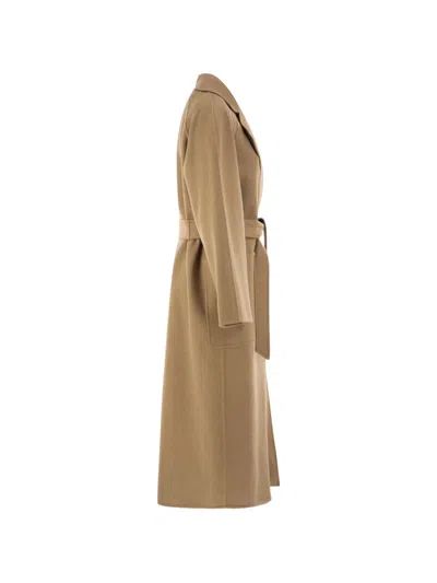 Max Mara Long Camel Robe Coat In Brown