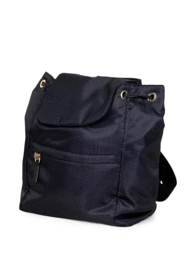 Borbonese O.p.s. Print Backpack In Black