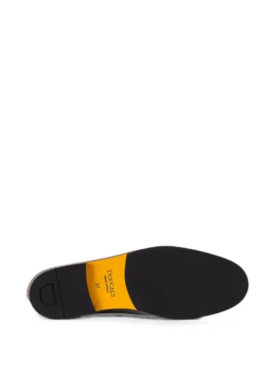 Doucal's Micro-stud Suede Loafers In Gray
