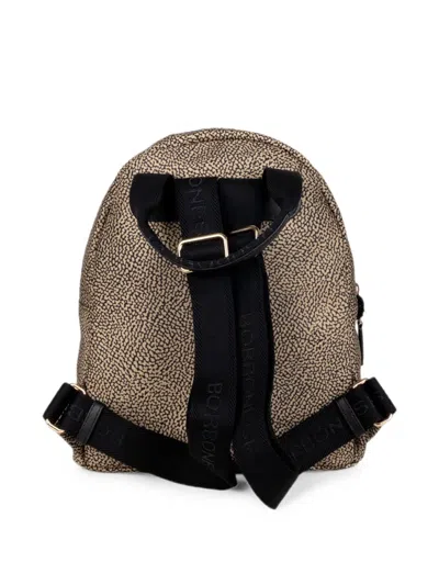 Borbonese Medium Op Naturale Backpack In Brown