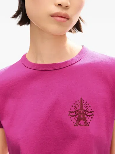 Kenzo Eiffel Tower T-shirt In Pink