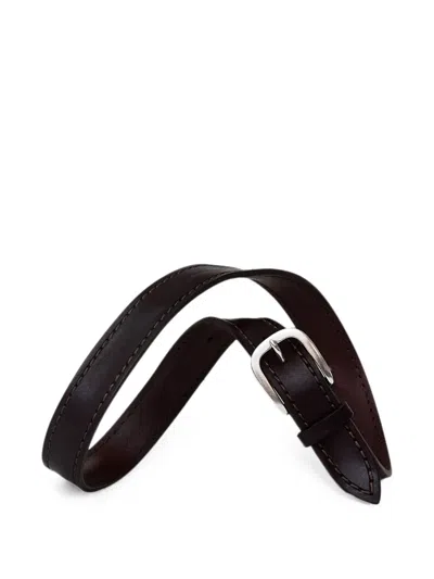 Orciani Leather Belt In Black