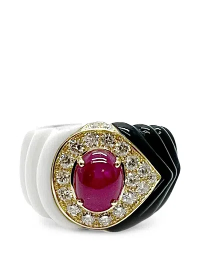 Andreoli Ruby And Diamond Ring In Gold