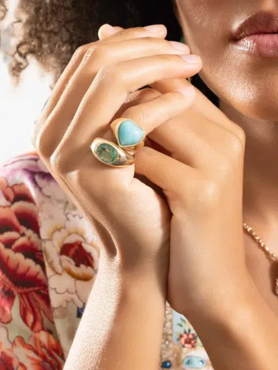 Jacquie Aiche Emerald Oval Dome Ring In Multi