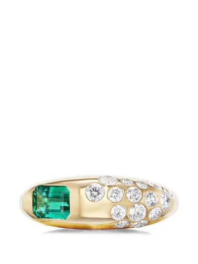 Uniform Object Dowry Emerald And Diamond Ring In Gold