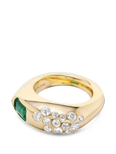 Uniform Object Dowry Emerald And Diamond Ring In Gold