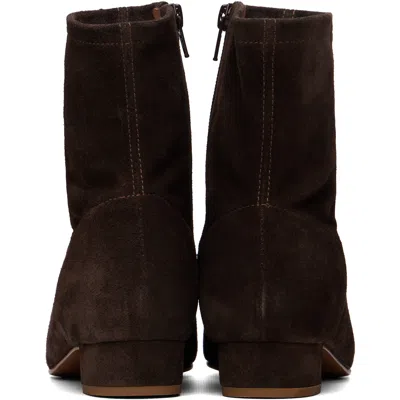 By Far Brown Este Suede Leather Boots In Brown