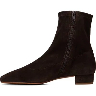 By Far Brown Este Suede Leather Boots In Brown