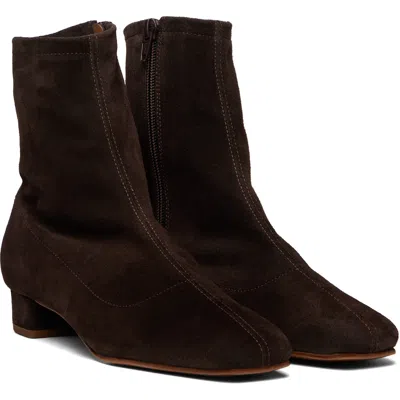 By Far Brown Este Suede Leather Boots In Brown