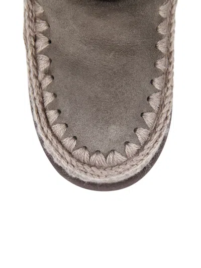 Mou Splicing Design Knee-length Boots In Gray
