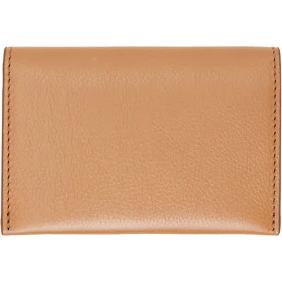 Acne Studios Brown Folded Leather Wallet In 59c Caramel Brown