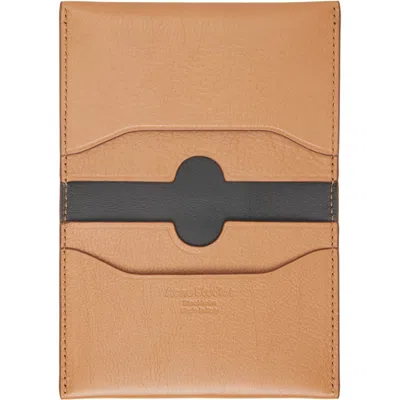 Acne Studios Brown Folded Leather Wallet In 59c Caramel Brown