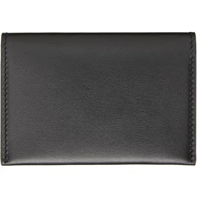 Acne Studios Black Folded Leather Wallet In 900 Black
