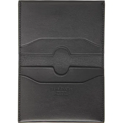 Acne Studios Black Folded Leather Wallet In 900 Black