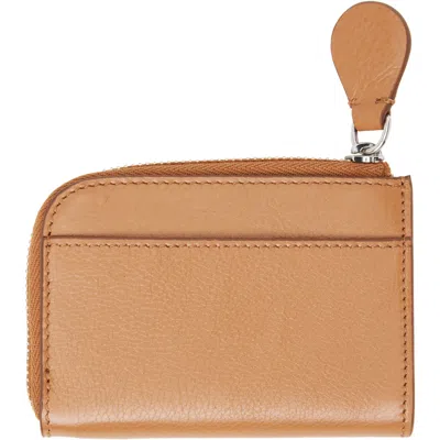 Acne Studios Brown Compact Zip Wallet In 59c Caramel Brown