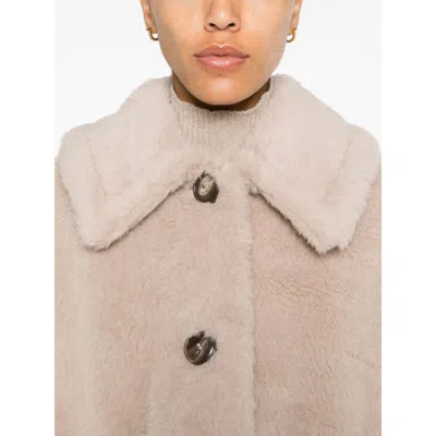 Max Mara Short-sleeved Casual Jacket In Nude