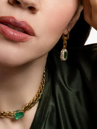 Shay Deco Emerald And Diamond Ring In Multi
