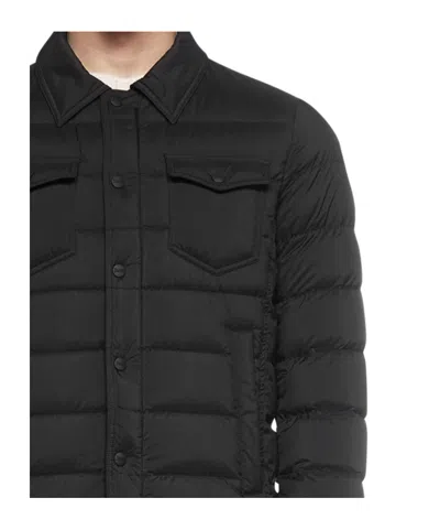 Herno Long-sleeve Down-feather Jacket In Black