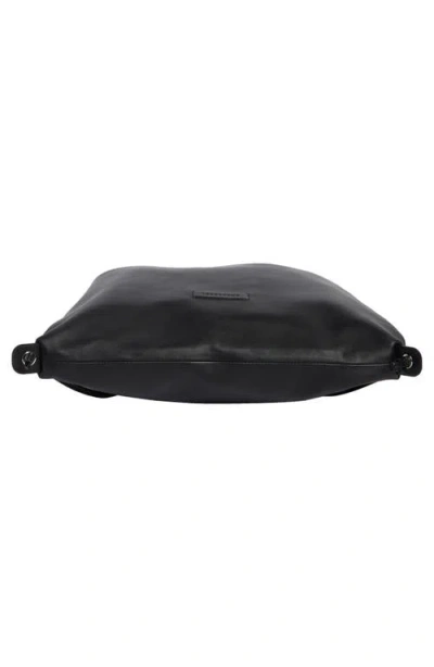 Longchamp Roseau Leather Drawstring Backpack In Black