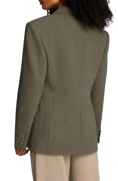 Kenneth Cole Peak Lapel Single Button Blazer In Green