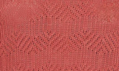 Ruby Rd. Plus Size Crochet Diamond Textured Knit Top In Brown