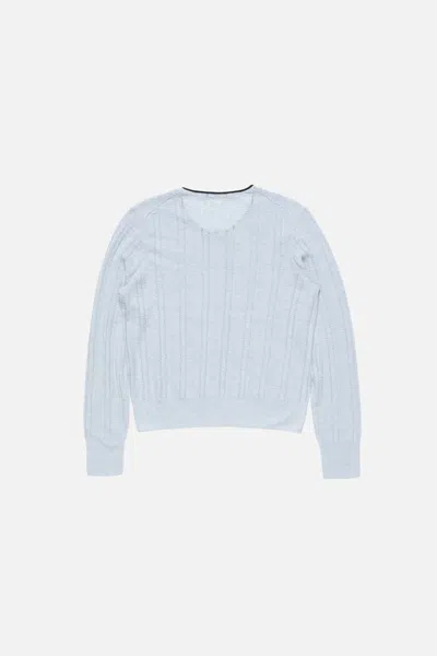 Acne Studios Kween Silk Wool Cardigan In Blue