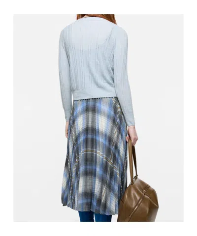 Acne Studios Kween Silk Wool Cardigan In Blue