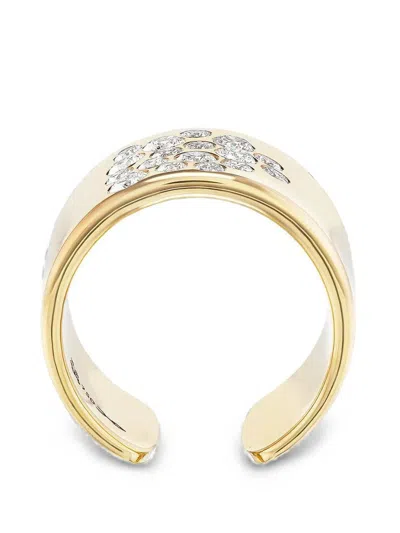Uniform Object Diamond Mega Cuff Ring In Orange