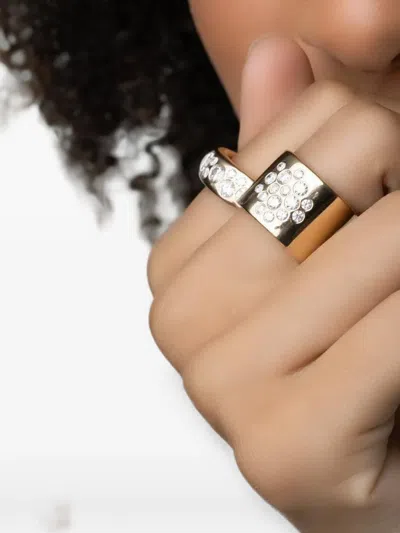 Uniform Object Diamond Mega Cuff Ring In Orange