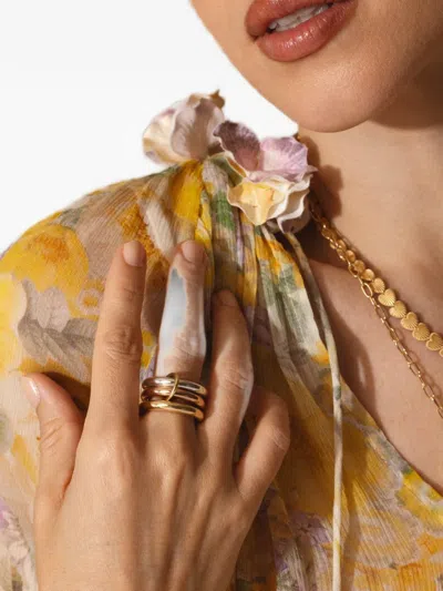 Spinelli Kilcollin Mercury Mx Three Linked Ring In Gold