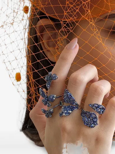 Stéfère Butterfly Sapphire And Diamond Ring In Multi