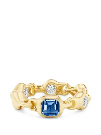 Uniform Object Supernova Multi-stone Ring In Gold