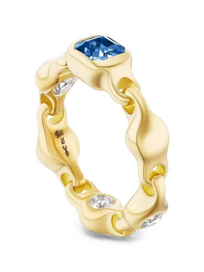 Uniform Object Supernova Multi-stone Ring In Gold