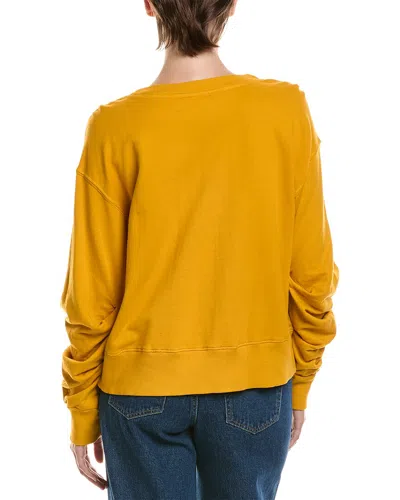 Michael Stars Comet Crewneck Pullover In Orange