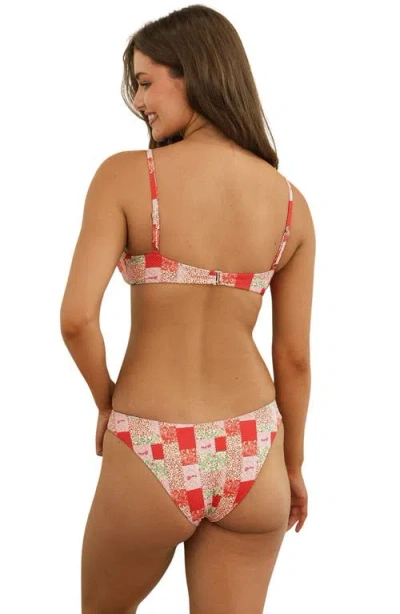 Dippin Daisys Zen Triangle Knotted Bikini Top In Multi
