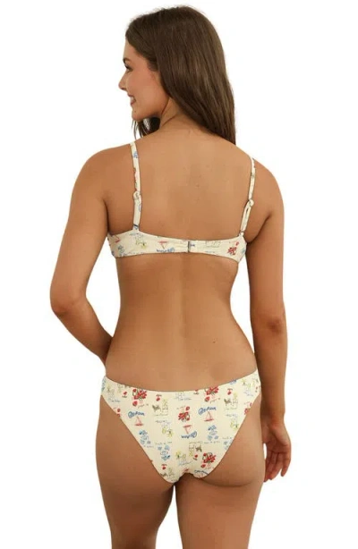 Dippin Daisys Zen Triangle Knotted Bikini Top In Multi