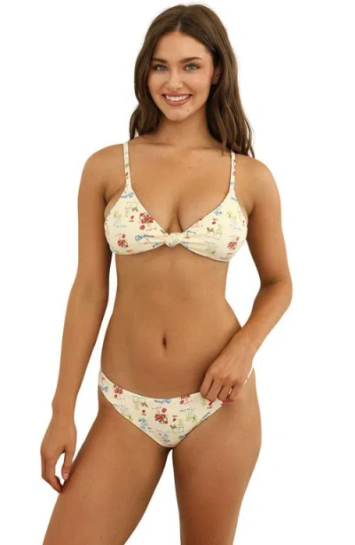 Dippin Daisys Zen Triangle Knotted Bikini Top In Multi