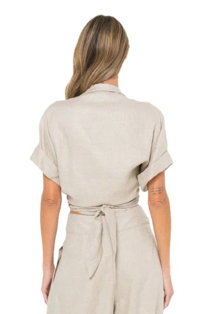 Jbq Chiara Short Sleeve Top In Safari In Neutral