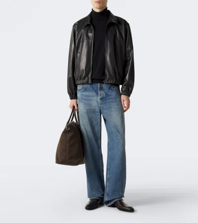 Saint Laurent Adrien Box Leather Chelsea Boots In Black