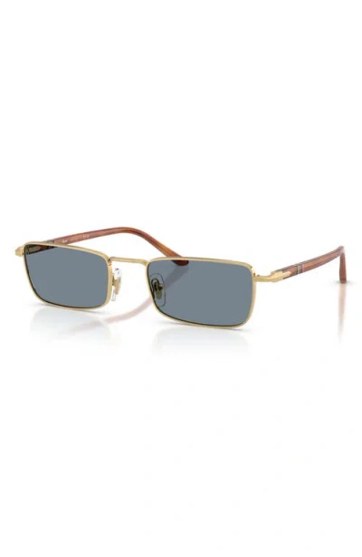 Persol 54mm Rectangular Sunglasses In Gold