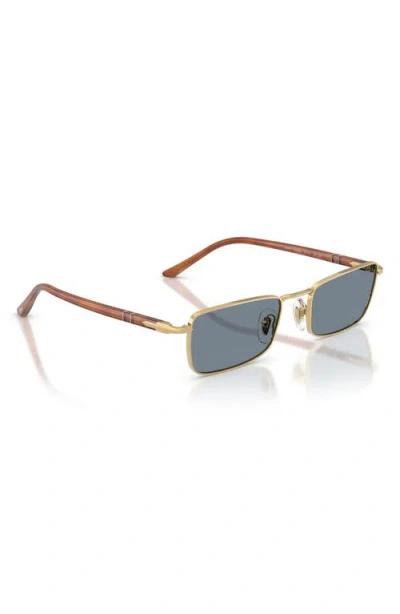Persol 54mm Rectangular Sunglasses In Gold