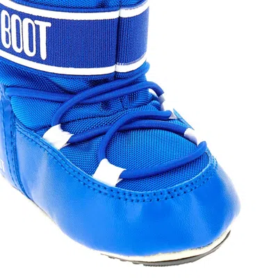 Moon Boot Nylon 'crib' Boots In Blue