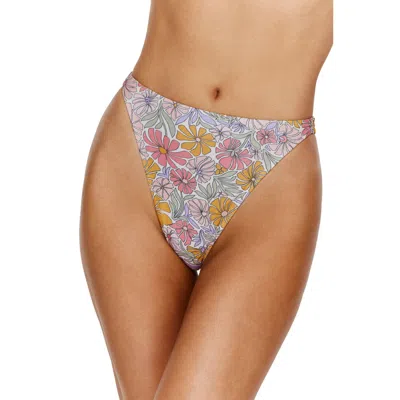 Flirtt Gottex Soft Bloom High Waist Bikini Bottom In Multi